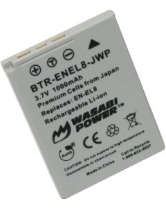 Wasabi Power Battery for Nikon EN-EL8 and Nikon Coolpix P1, P2, S1, S2, S3, S5, S6, S7, S7c, S8, S9, S50, S50c, S51, S51c, S52, S52c, Cool-Station MV-11, MV-12