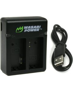 Wasabi Power Dual USB Battery Charger for GoPro HERO3, HERO3+ and GoPro AHBBP-301, AHDBT-301, AHDBT-302