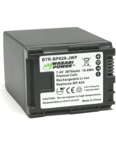 Wasabi Power Battery for Canon BP-828 and Canon VIXIA HF G30, XA20, XA25