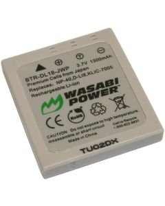 Wasabi Power Battery for Pentax D-LI8, D-LI85, D-L18 and Pentax Optio A10, A20, A30, A36, A40, E65, L20, S, S4, S4i, S5i, S5n, S5z, S6, S7, SV, SVi, T10, T20, W10, W20, WP, WPi, X