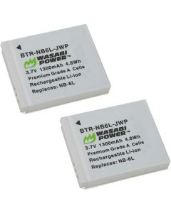 Wasabi Power Battery (2-Pack) for Canon NB-6L and NB-6LH