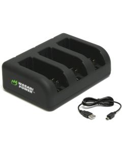 Wasabi Power Triple USB Battery Charger for GoPro HERO4, HERO3, HERO3+