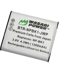 Wasabi Power Battery for Sony NP-BK1 and Sony Bloggie MHS-CM5, MHS-PM5, Cyber-Shot DSC-S750, DSC-S780, DSC-S950, DSC-S980, DSC-W180, DSC-W190, DSC-W370, Webbie MHS-PM1