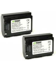 Wasabi Power Battery (2-Pack) for Sony NP-FZ100 and Sony FX3, a1, a9, a9 II, a7R III, a7C, a7S III, a7 III, a7 IV, a6600