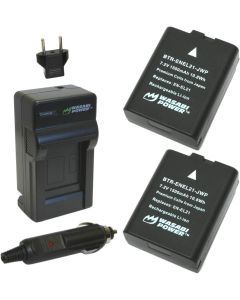 Wasabi Power Battery (2-Pack) and Charger for Nikon EN-EL21, MH-28 and Nikon 1 V2