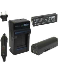 Wasabi Power Battery (2-Pack) and Charger for Pentax D-LI72, D-L172