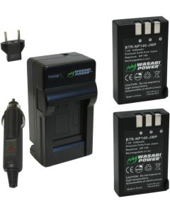 Wasabi Power Battery (2-Pack) and Charger for Fujifilm NP-140, FinePix S100FS, S200EXR, S205XR