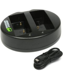 Wasabi Power Dual USB Battery Charger for Olympus BLH-1