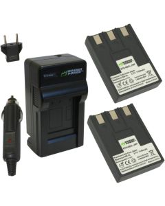 Wasabi Power Battery (2-Pack) and Charger for Canon NB-3L, PowerShot SD10, SD20, SD100, SD110, SD500, SD550