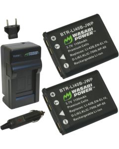 Wasabi Power Battery (2-Pack) and Charger for Fujifilm NP-45, NP-45A, NP-45B, NP-45S and Select Fuji FinePix Camera Models
