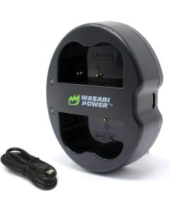 Wasabi Power Dual USB Battery Charger Compatible with Nikon EN-EL3e and Nikon D50, D70, D70s, D80, D90, D100, D200, D300, D300S, D700