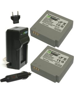 Wasabi Power Battery (2-Pack) and Charger for Samsung IA-BP85NF, IA-BP85ST