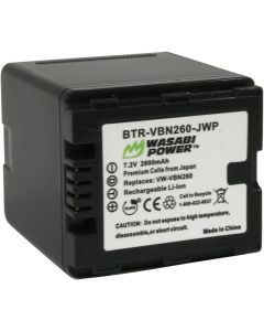 Wasabi Power Battery for Panasonic VW-VBN260 and Panasonic HC-X800, HC-X900, HC-X900M, HC-X910, HC-X920, HC-X920M, HDC-HS900, HDC-SD800, HDC-SD900, HDC-TM900 (2800mAh)