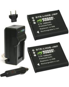 Wasabi Power Battery (2-Pack) and Charger for Kodak LB-050, LB-052 and Kodak FZ151, FZ152, SL10, SL25, SPZ1