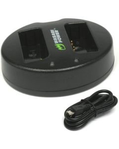 Wasabi Power Dual USB Battery Charger for Olympus BLN-1, BCN-1