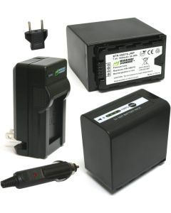 Wasabi Power 7800mAh Battery (2-Pack) & Charger for Panasonic VW-VBD58, VW-VBD78, AG-VBR89G and Panasonic AG-3DA1, AG-DVC30, AG-DVX200, AG-HPX255, AG-HVX201, AJ-PCS060, AJ-PX298, HC-X1000, HDC-Z10000