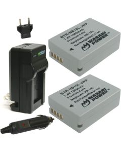 Wasabi Power Battery (2-Pack) and Charger for Canon NB-10L, CB-2LC and Canon PowerShot G1 X, G3 X, G15, G16, SX40 HS, SX50 HS, SX60 HS