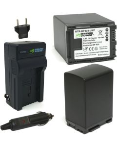 Wasabi Power Battery (2-Pack) and Charger for Canon BP-828 and Canon VIXIA HF G30, XA20, XA25