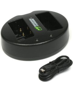 Wasabi Power Dual USB Battery Charger for Panasonic DMW-BLC12