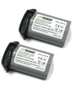 Wasabi Power Battery (2-Pack) for Canon LP-E19 and Canon EOS R3, EOS-1D Mark III, EOS-1D Mark IV, EOS-1Ds Mark III, EOS-1D X, EOS-1D X Mark II, EOS-1D X Mark III