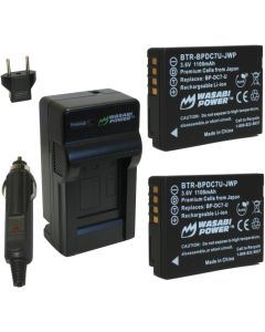 Wasabi Power Battery (2-Pack) and Charger for Leica BP-DC7, BP-DC7-E, BP-DC7-U, BP-DC-U, BP-DC and Leica V-Lux 20, V-Lux 30, V-Lux 40