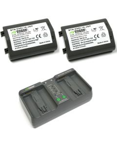 Wasabi Power Battery (2-Pack) and Dual Charger for Nikon EN-EL18, EN-EL18a, EN-EL18b, EN-EL18c and Nikon D4, D4S, D5, D6, D850 (with adapters/Grips)