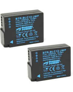 Wasabi Power Battery for Panasonic DMW-BLC12 (2-Pack, Fully Decoded)