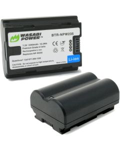 Wasabi Power Battery for Fujifilm NP-W235 (2-Pack) & and Compatible with Fujifilm X-H2S, GFX 50S II, GFX 100S, X-T4, and VG-XT4 Vertical Battery Grip