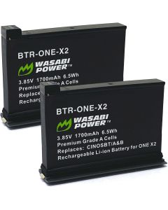 Wasabi Power ONE X2 Battery (2-Pack) Compatible with Insta360 ONE X2 Camera (Not Waterproof)