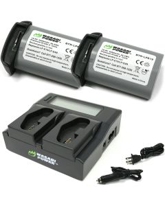 Wasabi Power Battery (2-Pack) and Charger for Canon LP-E19 and Canon EOS R3, EOS-1D Mark III, EOS-1D Mark IV, EOS-1Ds Mark III, EOS-1D X, EOS-1D X Mark II, EOS-1D X Mark III