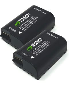 Wasabi Power Battery (2-Pack) for Panasonic DMW-BLK22 and Panasonic Lumix DC-S5, DC-S5 II, DC-S5 IIX, GH5 II, GH6, S5II, S5IIX, S5M2, S5M2X, GH5M2