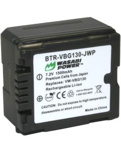 Wasabi Power Battery for Panasonic VW-VBG130 (1500mAh)