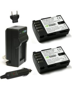 Wasabi Power Battery (2-Pack) and Charger for Panasonic DMW-BLF19 and Panasonic Lumix DMC-GH3, DMC-GH4